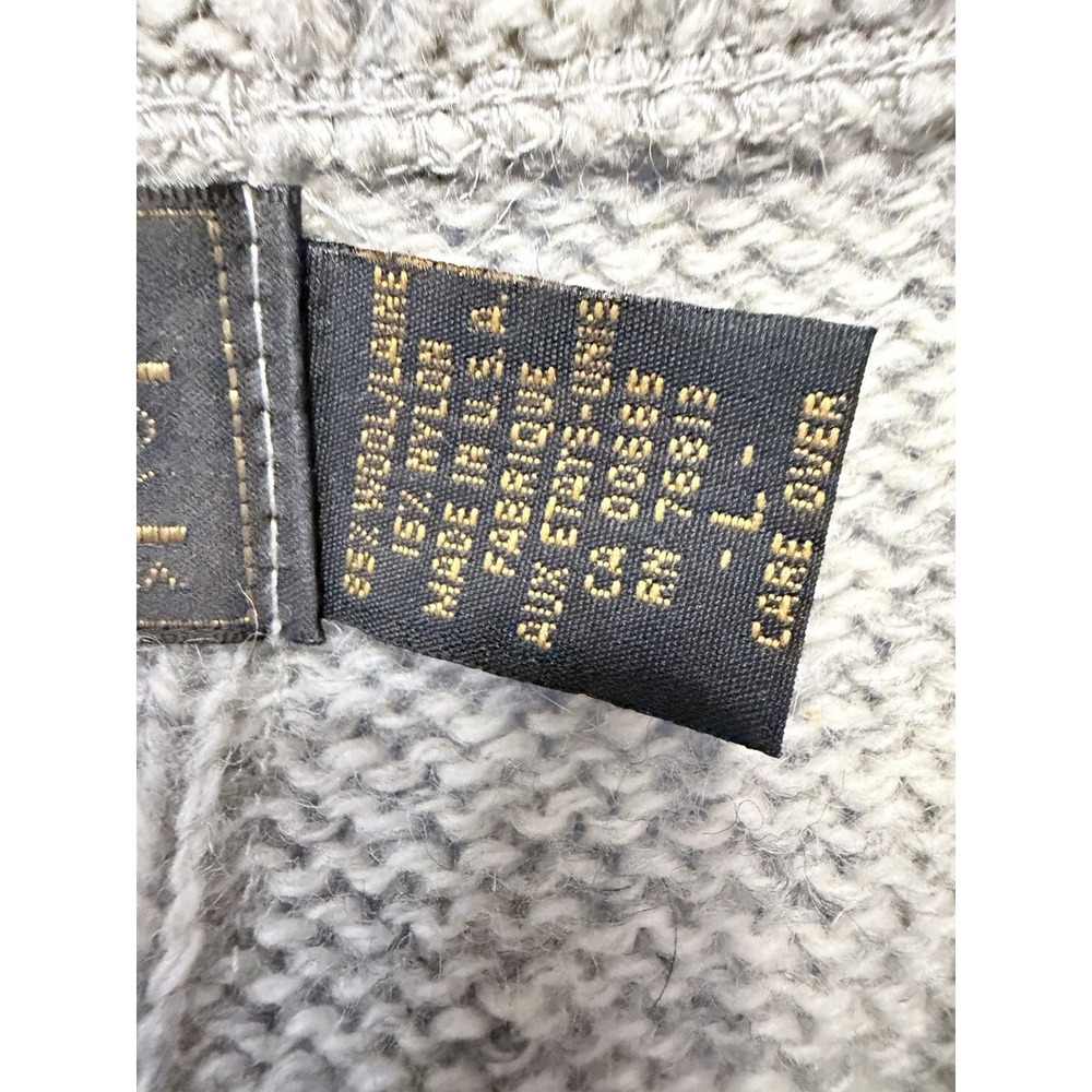 Vtg Eddie Bauer Made In USA Wool Blend Knit Sweater Vest Men's Sz Large Gray - Picture 4 of 6